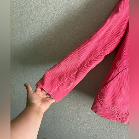 Mossimo WomenFront Button Collar Corduroy Pink Double-Breasted Pea Coat Jacket - Picture 5 of 14